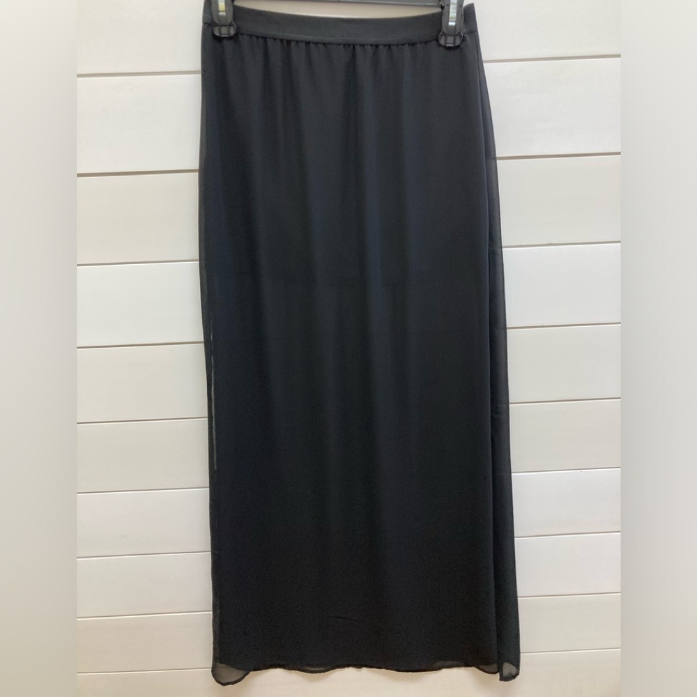 H&M Divided Black Skirt  w/ long sheer overlays